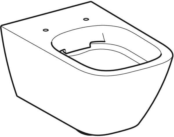 Geberit Smyle Wand-WC eckig Rimfree spülrandlos Tiefspüler weiß