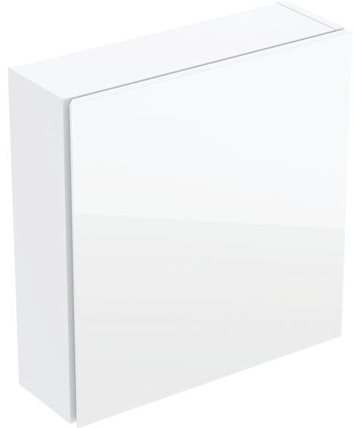 Geberit Hängeschrank iCon quadratisch 45 cm, 1 Tür, weiß hochglänzend, mit Dämpfung