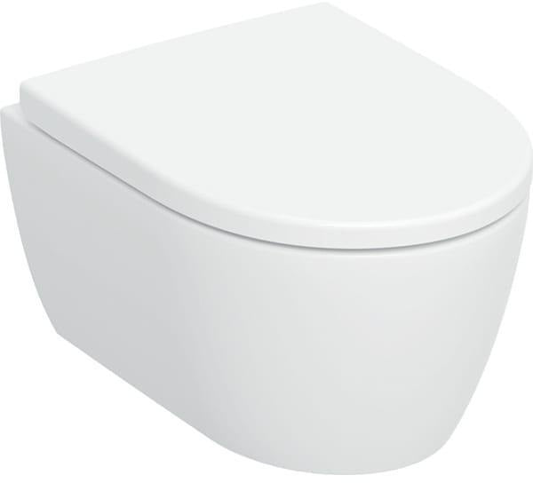 Geberit iCon Wand-WC Set Tiefspüler TurboFlush mit WC-Sitz, 49 cm, weiß