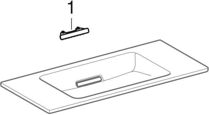 Geberit ONE Waschtisch 120x40 cm mit KeraTect und CleanDrain, weiß glänzend