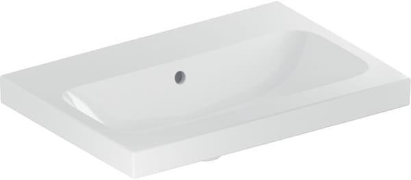 Geberit iCon Light Waschtisch 60x42 cm, verkürzte Ausladung, mit Hahnloch und Überlauf, weiß