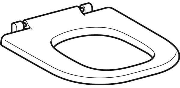 Geberit Renova Comfort WC-Sitzring barrierefrei eckig weiß antibakteriell
