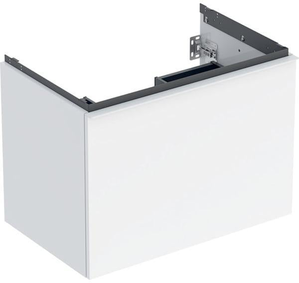 Geberit Acanto Waschtischunterschrank 75 cm Nussbaum mit Schublade & Innenschublade