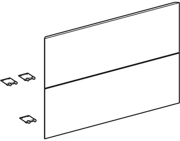 Geberit ONE Schubladenfront-Set für Waschtisch-Unterschrank 75 cm, weiß hochglänzend