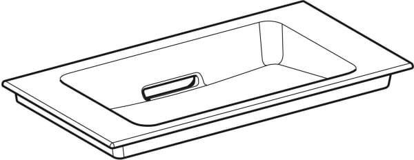 Geberit ONE Möbelwaschtisch 750x400 mm KeraTect CleanDrain verkürzte Ausladung