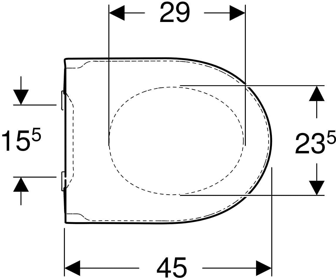 Geberit iCon WC-Sitz mit Absenkautomatik & Quick-Release, verriegelbar, weiß