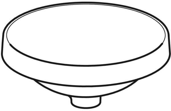 Geberit VariForm Einbauwaschtisch rund 40 cm, ohne Hahnloch, ohne Überlauf, weiß KeraTect