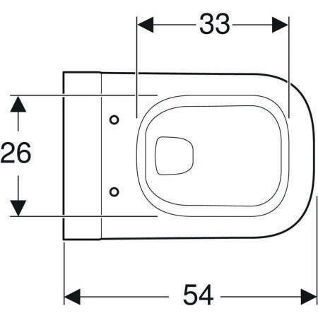 Geberit Tiefspül-WC MYDAY Rimfree wandhängend 6 l weiß mit KeraTect – spülrandlos