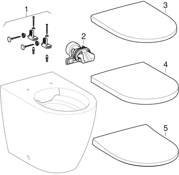 Geberit iCon Stand-WC Tiefspüler Rimfree wandbündig weiß