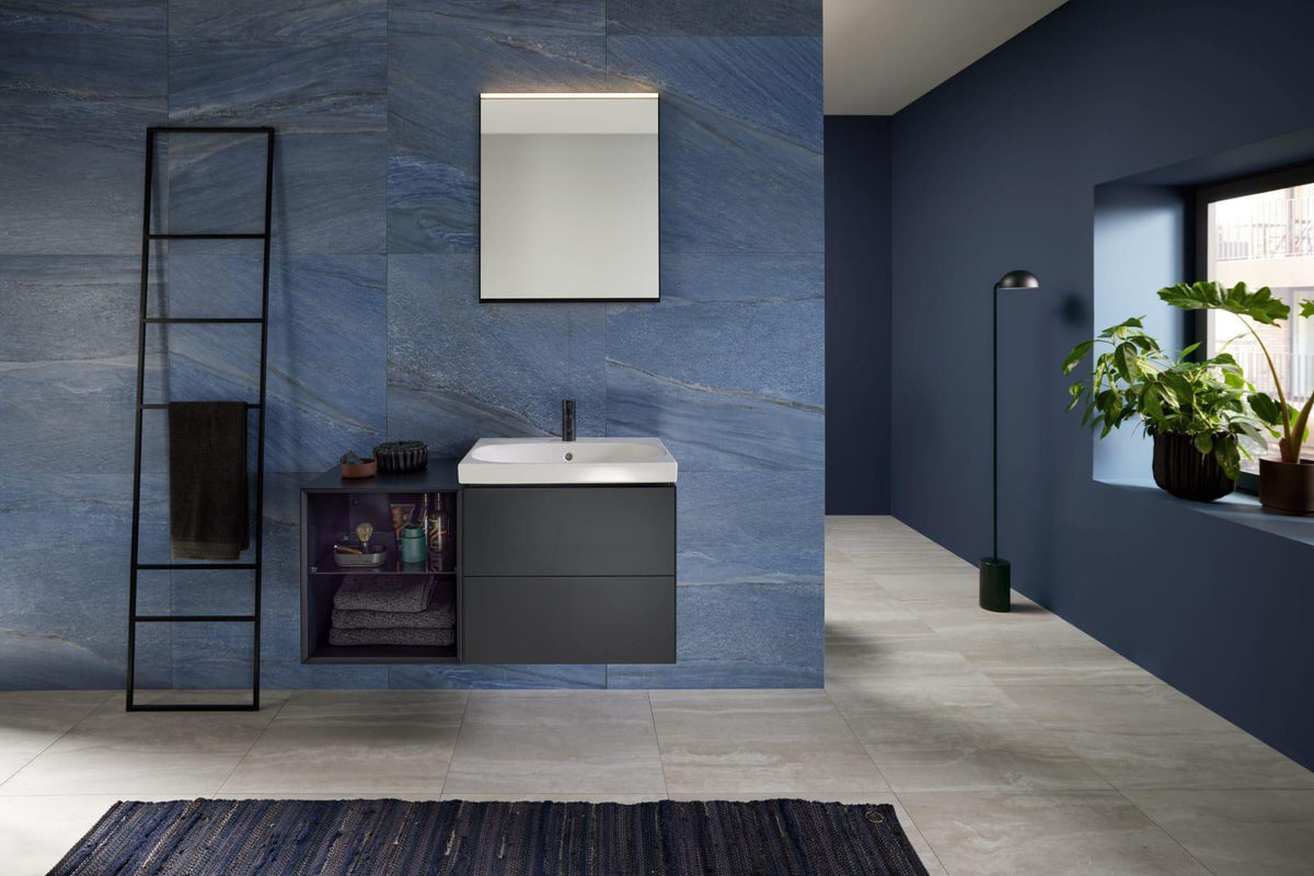 Geberit Acanto Waschtisch 60x48 cm mit Hahnloch und Überlauf in Weiß