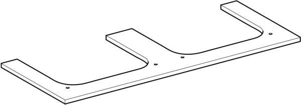 Geberit ONE Waschtischplatte 120 cm Feinsteinzeug Weiß Marmoroptik matt, 2 Ausschnitte