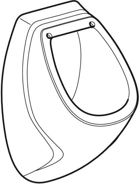 Geberit Corso Deckelurinal – Zulauf hinten, Abgang hinten, weiß, KeraTect