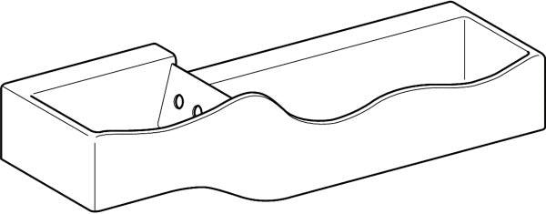 GEBERIT Bambini Spiel- und Waschlandschaft für 3 Waschtischarmaturen, 139 cm, weiß