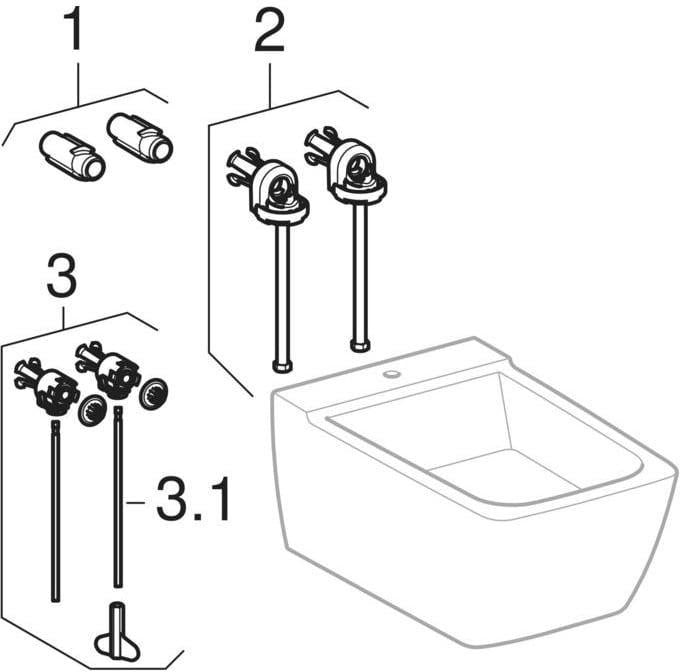 Geberit iCon Wandbidet 53 cm mit Überlauf – weiß, wandhängend, geschlossenes Keramikdesign