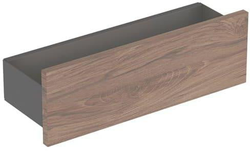 GEBERIT Smyle Wandablage eckig 45 cm mit 3 Handtuchhaken sandgrau