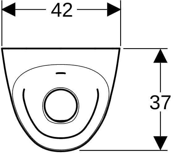 Geberit Tamina Urinal mit integrierter Steuerung, Batteriebetrieb, spülrandlos, weiß