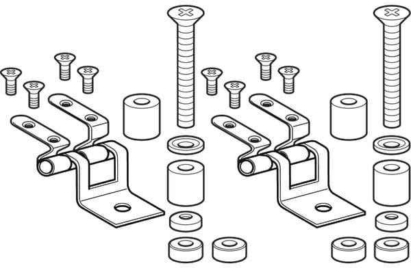 GEBERIT Scharnier-Set für WC-Sitz Courreges – verchromt