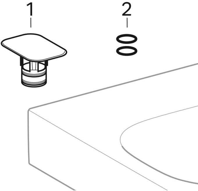 Geberit Citterio Waschtisch 60x50 cm weiß mit Hahnloch und KeraTect