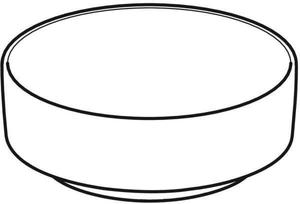 Geberit VariForm Aufsatzwaschtisch rund 40 cm weiß KeraTect ohne Hahnloch