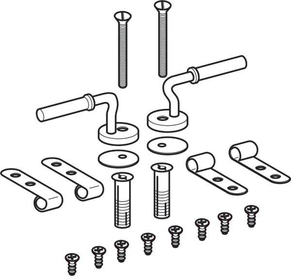 GEBERIT Set Scharniere für WC-Sitz Opus verchromt – 2 Stück