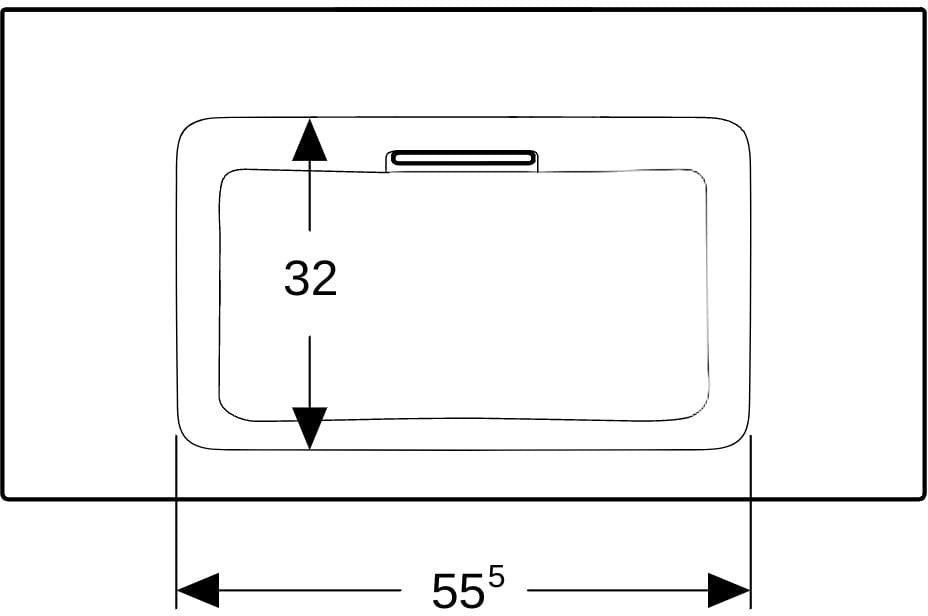 Geberit ONE Möbelwaschtisch 60x48 cm CleanDrain ohne Hahnloch ohne Überlauf weiß KeraTect