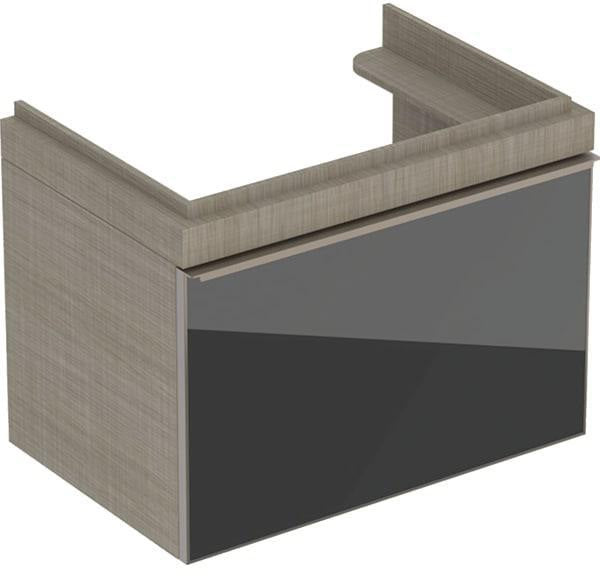 Geberit Citterio Unterschrank für Waschtisch, 73,4 cm, 1 Schublade, Eiche graubraun