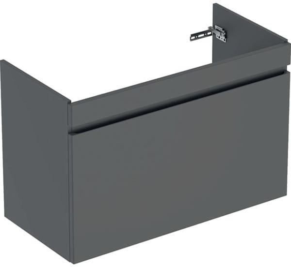 Geberit Renova Plan Waschtischunterschrank Nussbaum hickory hell mit Schublade & Innenschublade