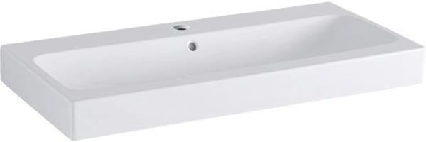 Geberit iCon Waschtisch 60 cm weiß mit Hahnloch und Überlauf