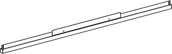 GEBERIT Option Plus Untere Lichtleiste für Lichtspiegel, eckig, Aluminium eloxiert, B: 105 cm
