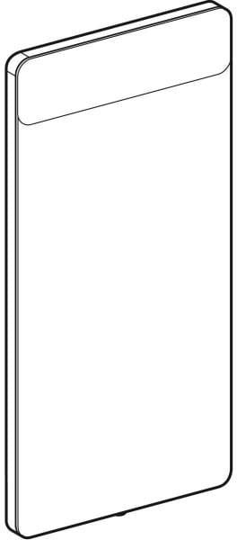 Geberit Option Lichtspiegel 90x65 cm mit LED-Beleuchtung oben – Aluminium gebürstet