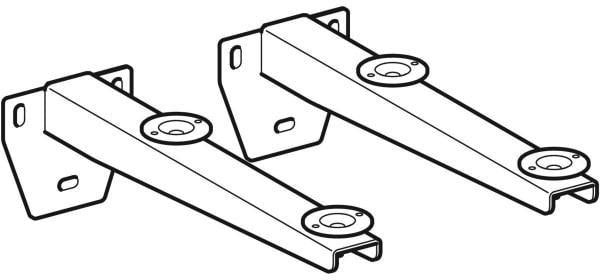 Geberit Publica Montagewinkel Set 36 cm für Mehrzweckbecken – 2 Stück mit Stellfußauflagen