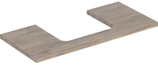 Geberit ONE Waschtischplatte 75x3x47 cm weiß hochglänzend mit mittigem Ausschnitt für Aufsatzwaschtisch
