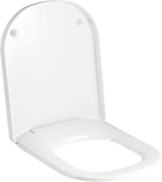 GEBERIT Renova Plan WC-Sitz weiß Duroplast mit Edelstahl-Scharnieren und Deckel