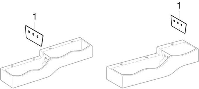 Geberit Bambini Spiel- und Waschlandschaft für 4 Waschtischarmaturen, 1800 mm, weiß