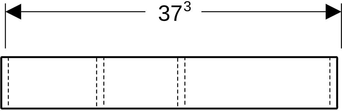 GEBERIT VariForm Schubladeneinsatz H-Unterteilung – dunkelgrau, melaminbeschichtet, 18 x 5,7 x 37,3 cm