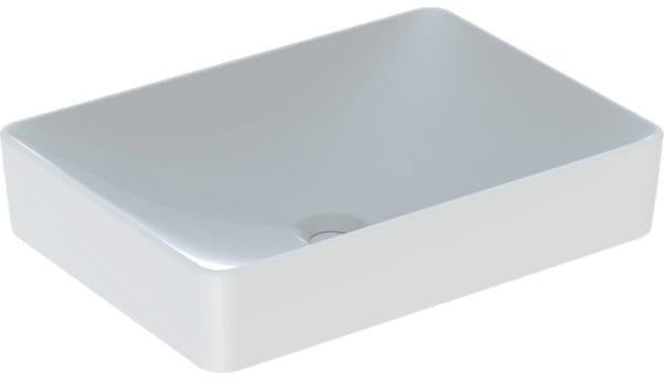 Geberit VariForm Aufsatz-Waschtisch 55x40 cm, weiß, KeraTect, ohne Hahnloch