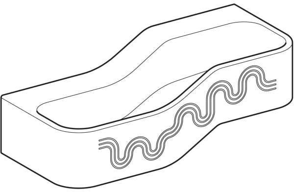 Geberit Bambini Spiel- und Waschlandschaft 90 cm, 2 Waschplätze, ohne Hahnloch, grün