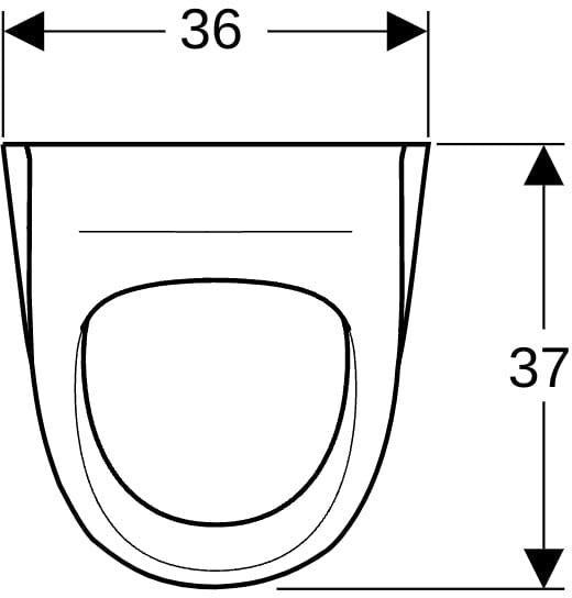 GEBERIT Renova Urinal wandhängend, Zulauf hinten, Abgang hinten, weiß KeraTect, 1 Liter Spülung