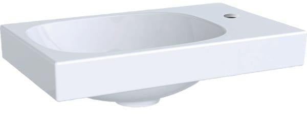 Geberit Acanto Handwaschbecken 40x25 cm, Hahnloch rechts, ohne Überlauf, weiß – für Wandmontage