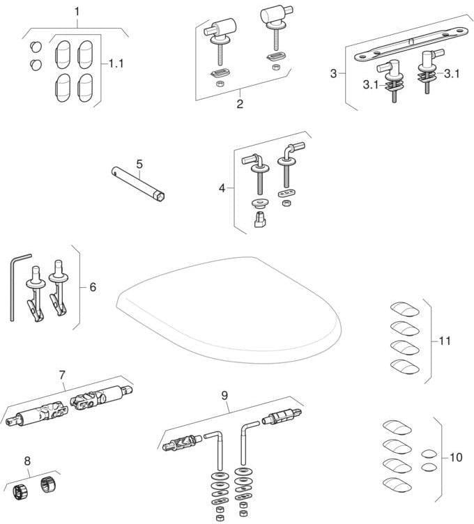 GEBERIT Renova Stand-WC Flachspüler, weiß KeraTect, Abgang horizontal