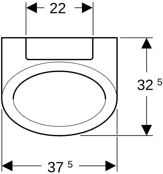 GEBERIT Centaurus Urinal Hybridbetrieb spülrandlos weiß KeraTect 37,5 cm