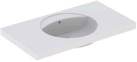 Geberit Preciosa Waschtisch 100x55 cm mit Ablagefläche, ohne Hahnloch, weiß