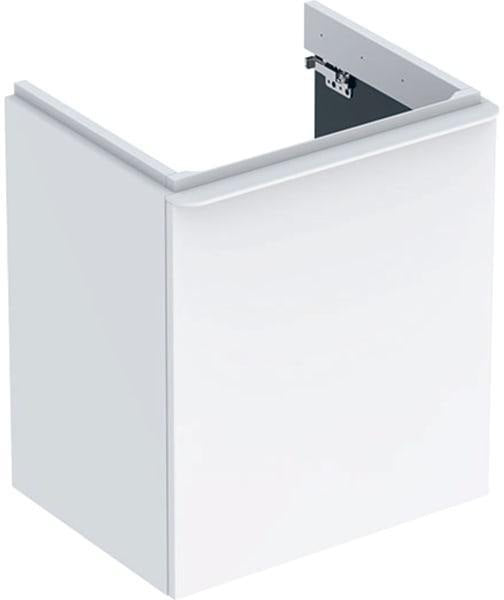 GEBERIT Smyle Wand-Waschtischunterschrank 53,6 cm Nussbaum mit 1 Tür links