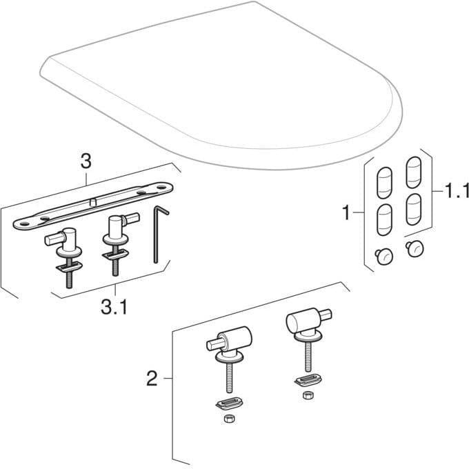 Geberit iCon Wand-WC Tiefspüler mit Spülrand, geschlossenes Keramikdesign, weiß