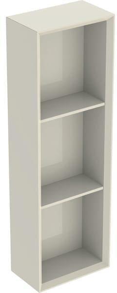 Geberit Regal rechteckig 22,5x70x13,2cm, weiß hochglanz – Wandhängendes Badregal mit 2 Einlegeböden