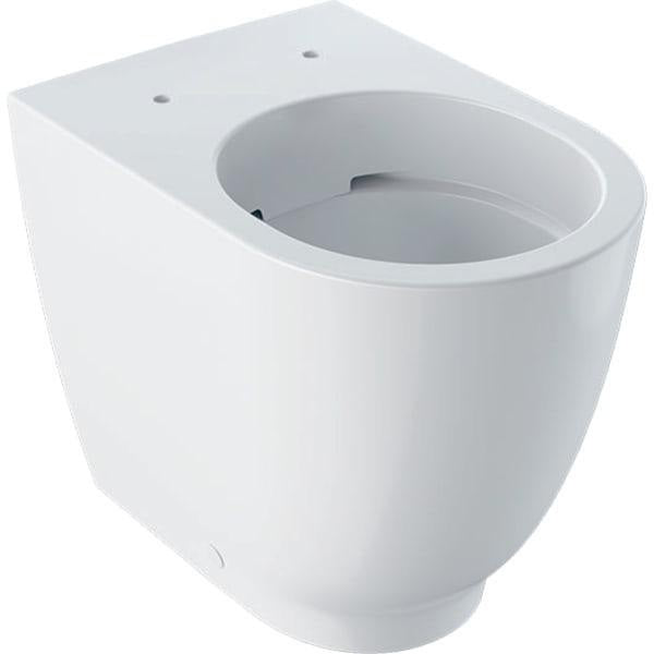 GEBERIT Acanto Stand-WC Tiefspüler, erhöht, Rimfree, geschlossen, weiß