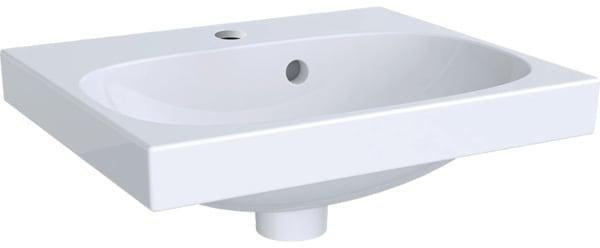 Geberit Acanto Handwaschbecken 45x38 cm – Weiße Sanitärkeramik mit Hahnloch & Überlauf