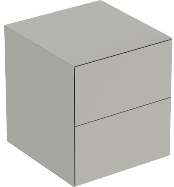 GEBERIT ONE Seitenschrank mit 2 Schubladen, 45 x 49,2 x 47 cm, weiß hochglänzend