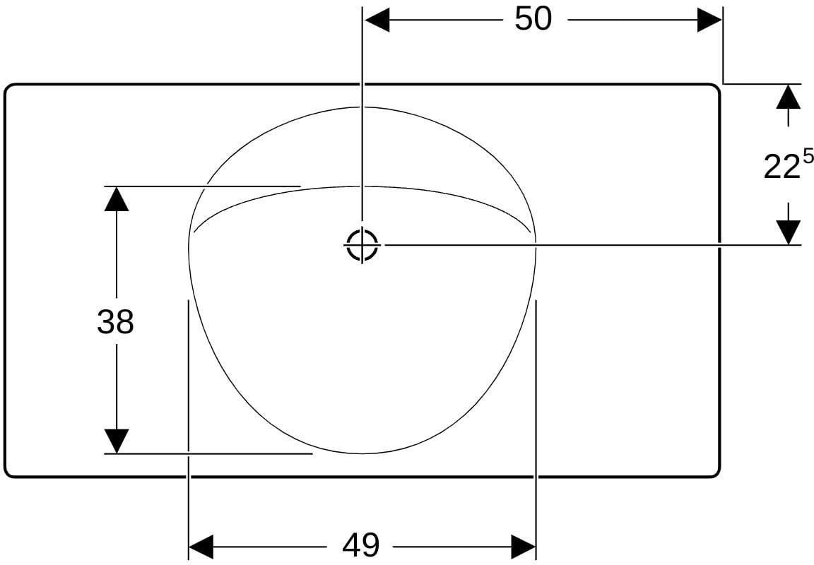 Geberit Preciosa Waschtisch 100x55 cm mit Ablagefläche, ohne Hahnloch, weiß