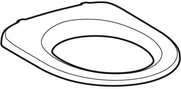 Geberit iCon WC-Sitzring barrierefrei, Befestigung von oben, weiß, Duroplast